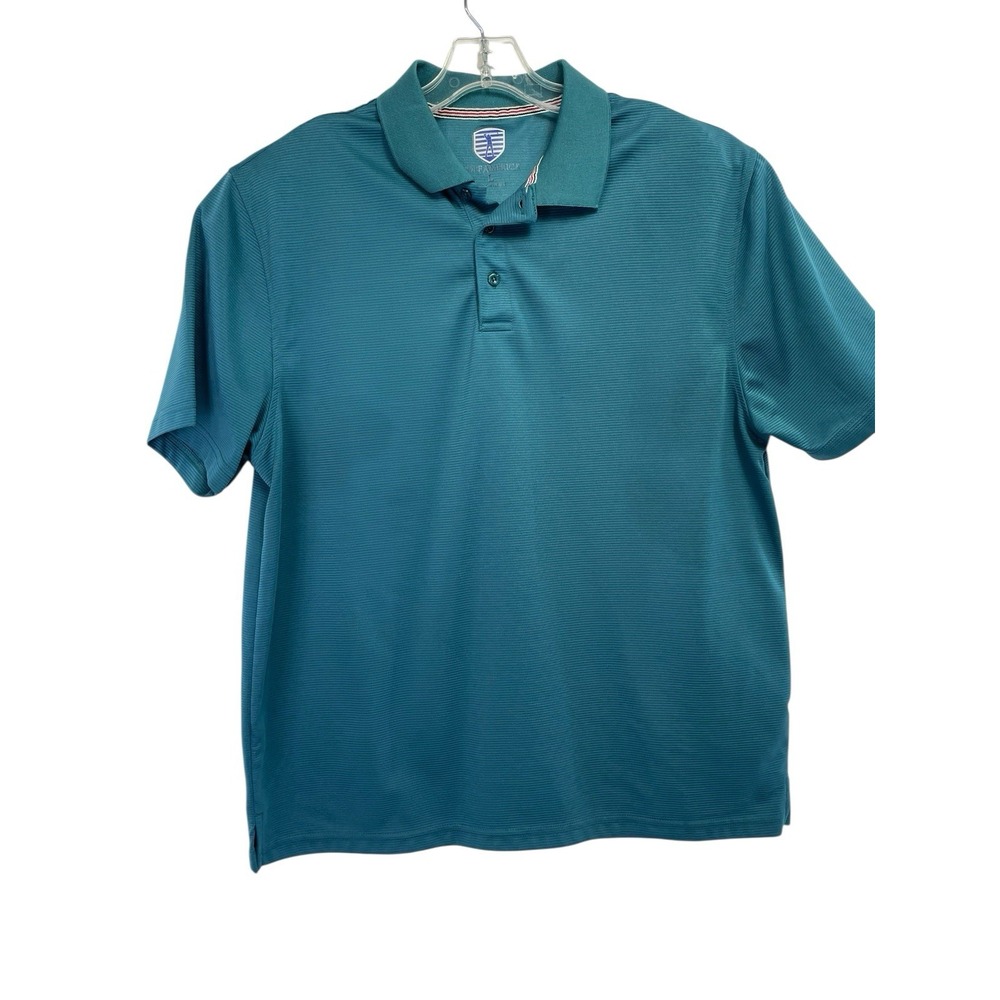 Golf America Mens Large  Turquoise‎ Golf Polo Shirt (Y24) NW/OTs